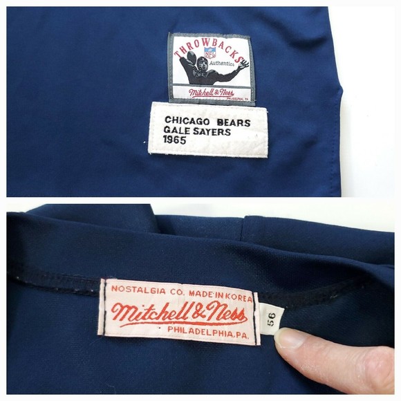 Chicago Bears Sayer 40 Mitchell Ness Mens Sz 56 XXXL Throwback 1965 Jersey Blue - Picture 4 of 13